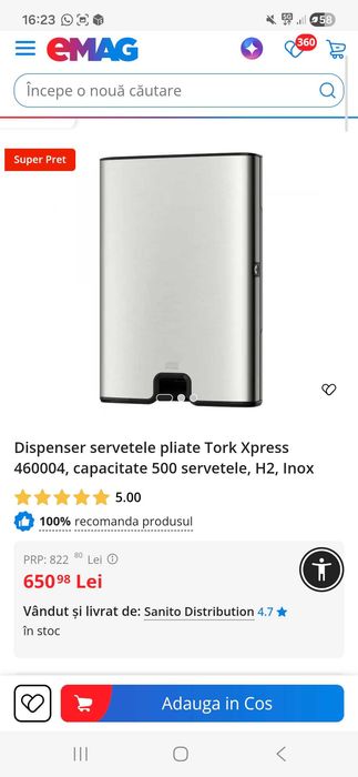 Dispenser tork xpress premium