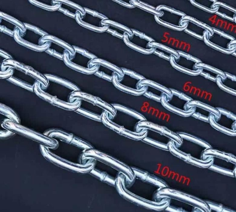 Цепь стальная оцинкованная 3-12мм Zanjir po'lat har xil turdagi