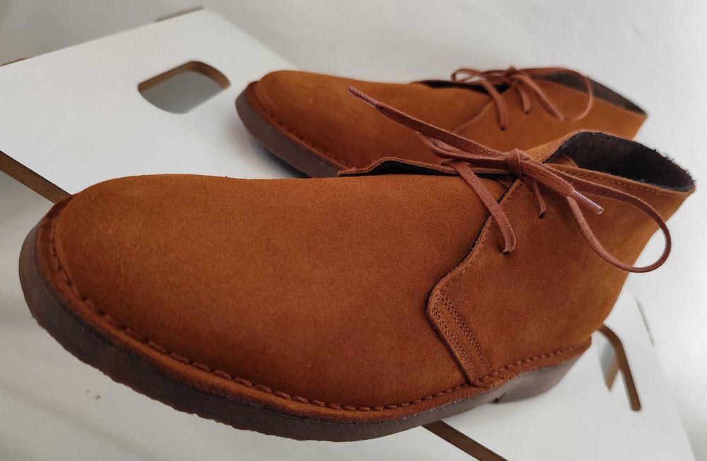 Ghete chukka 41 40 43 premium PURO EGO NOI piele naturala moale camel