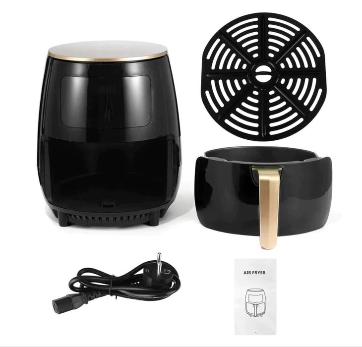 Friteuza cu aer cald Air Fryer,Display Digital pentru familie Functie de Coacere 6L