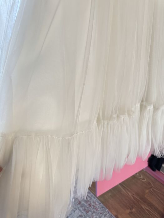 Белая вечерная платья для девочек 6-8 лет.