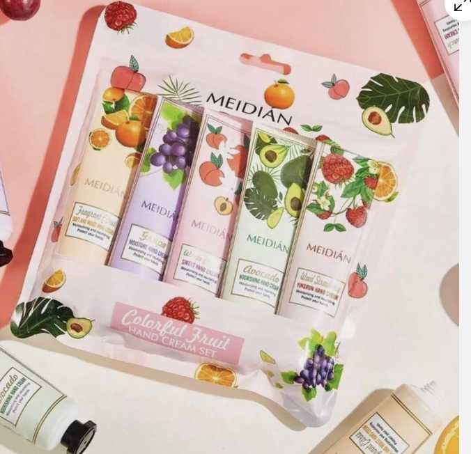 Set cremă de mâini cu aromă de fructe colorate Meidian