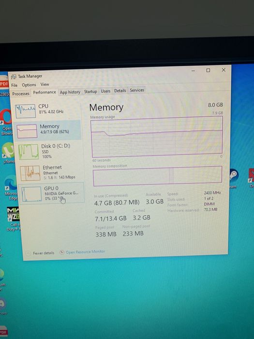 Vand pc gaming i3 9100F gtx 1060 8gb ram