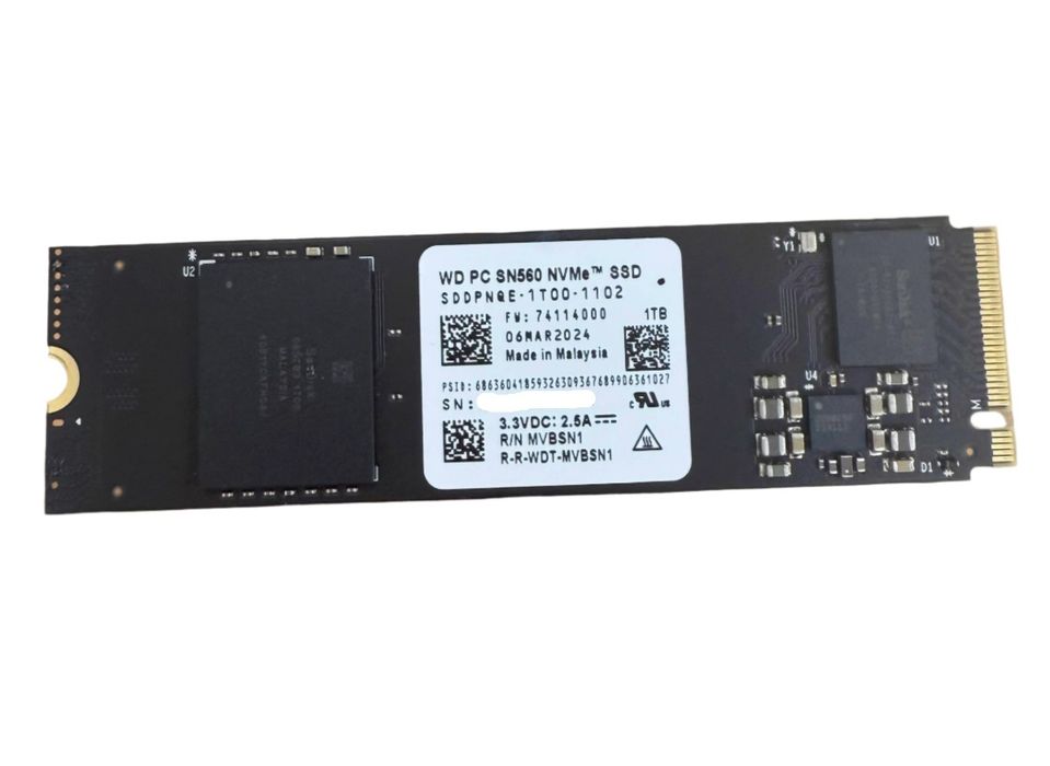 1TB NVMe pci 4.0 x4 Western Digital PC SN560