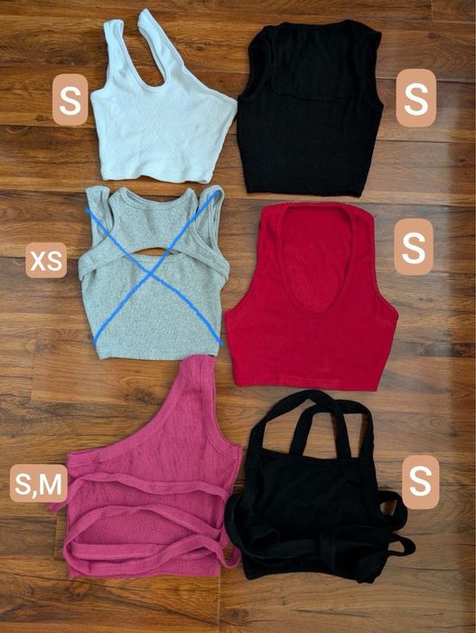 Кроп топы хб ткань