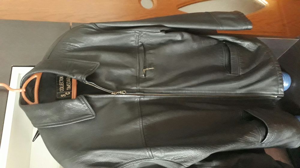 Haina de piele barbati