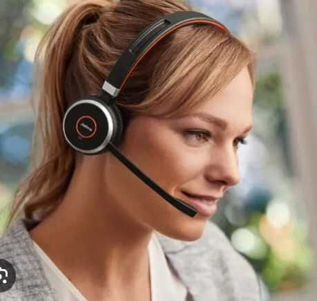 Casti cu microfon Jabra Evolve 40 Mono Microsoft, USB-c, Black-Red
