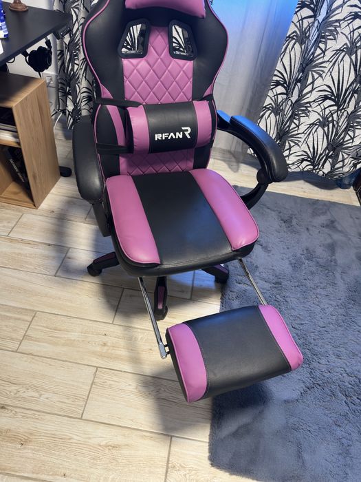 Scaun de Gaming, WF-6028, Negru/Mov