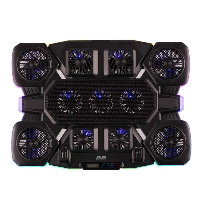 }Подставка для ноутбука 2E GAMING CPG-011, до 17.3", RGB, чёрный