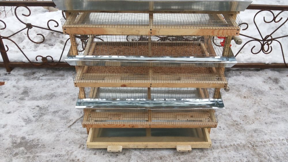 клетка для перепелов на 4 яруса