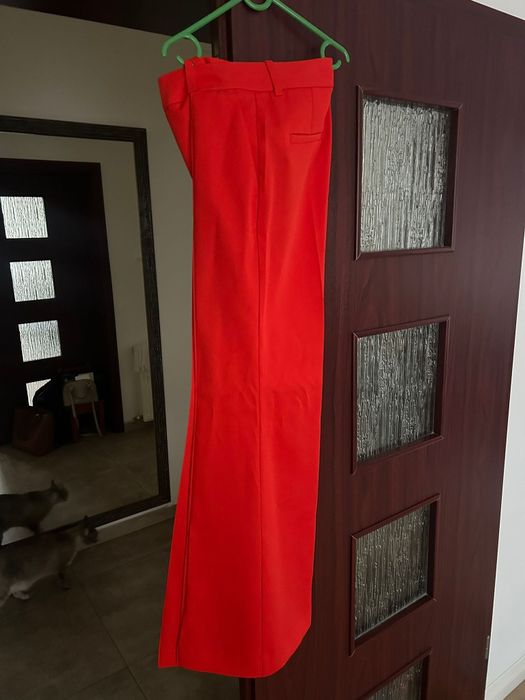 Pantaloni roșii revelion Crăciun femei XS H&M Hm