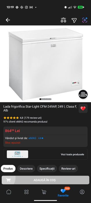 Lada frigorifica Star-Light CFM-249AP, 249 l