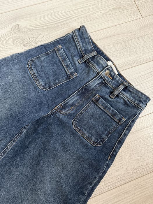 Дамски дънки със широк крачол H&M