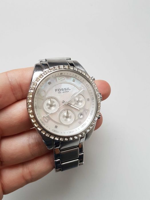 Ceas Fossil CH2542 argintiu perlat timp liber, arta, colectie