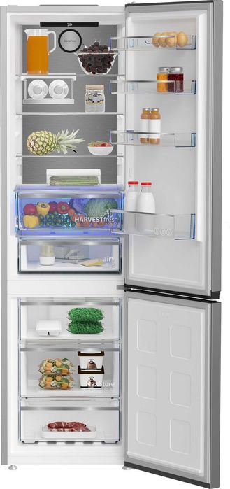 Нов инверторен хладилник с фризер BEKO bPro500 B5RCNA406HXB3 с функция No Frost и HarvestFresh AeroFlow, 203.5 см,