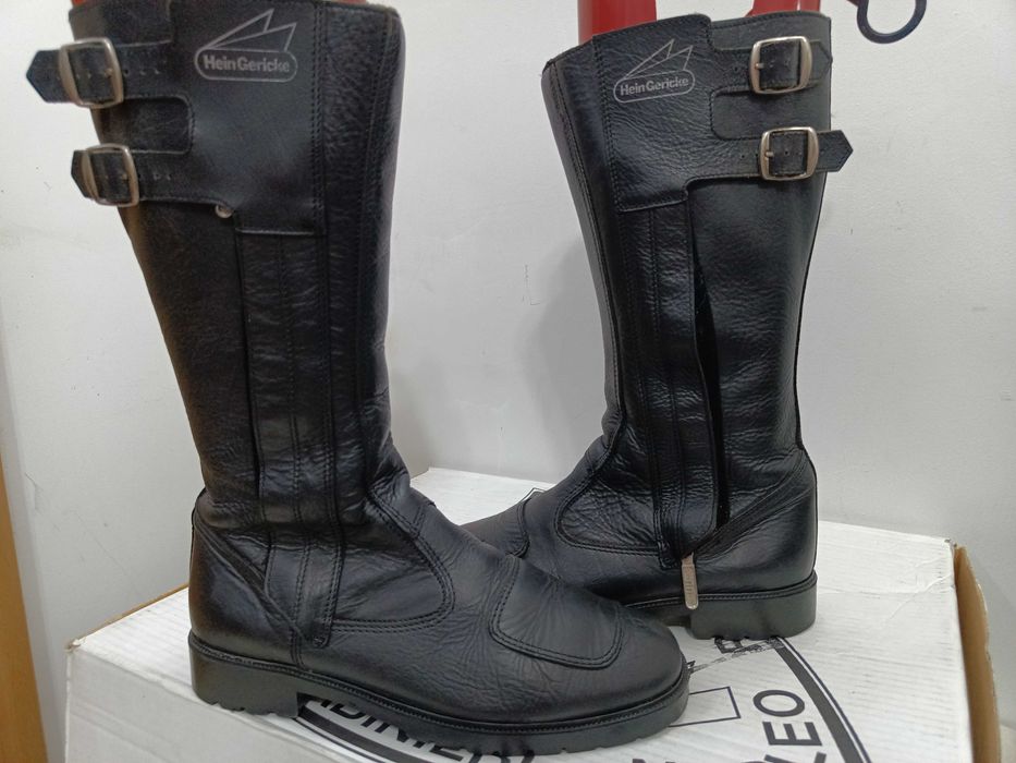 Cizme moto chopper înalte piele măsură 42