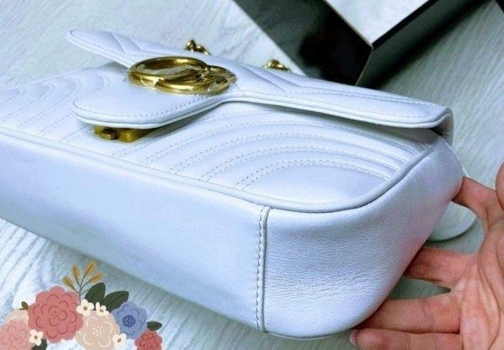 Geanta damă model Marmont,,logo metalic auriu mat, saculet, etichetă
