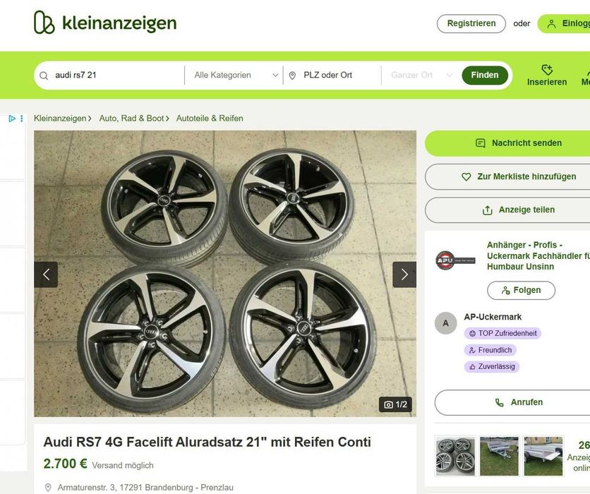 4x Seturi Roti Audi 20" Parallel 10 spite + 21" Performance Blade Bi Color Diamond Cut/Black + 20" ETA BETA Venti-R + 20" ABT 0803 Vand Schimb cu auto