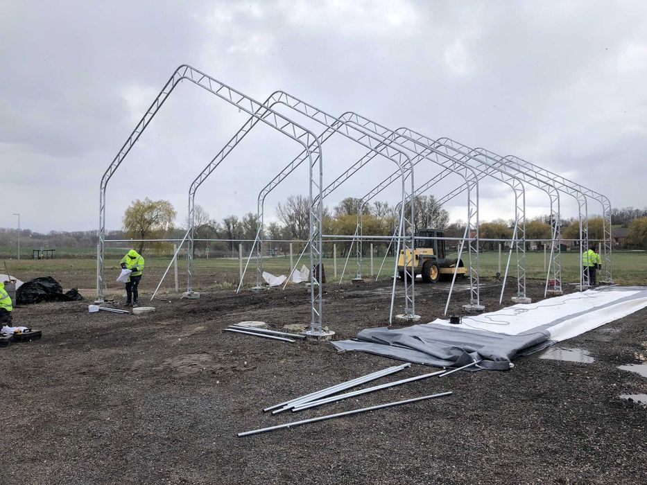 Cort pentru depozit 9,15x18,3x6 1 m,depozitare marfa,cort industrial