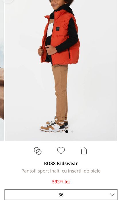 Pantofi sport inalti cu insertii de piele