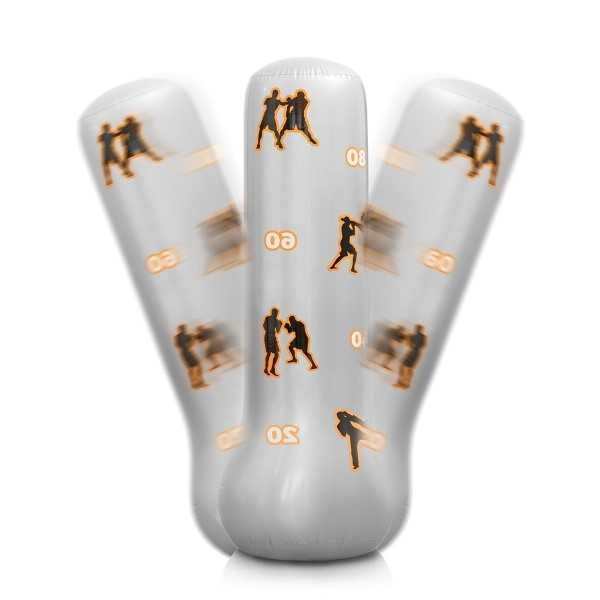 Sac de box gonflabil pentru copii, inaltime 115 cm, PVC, gri