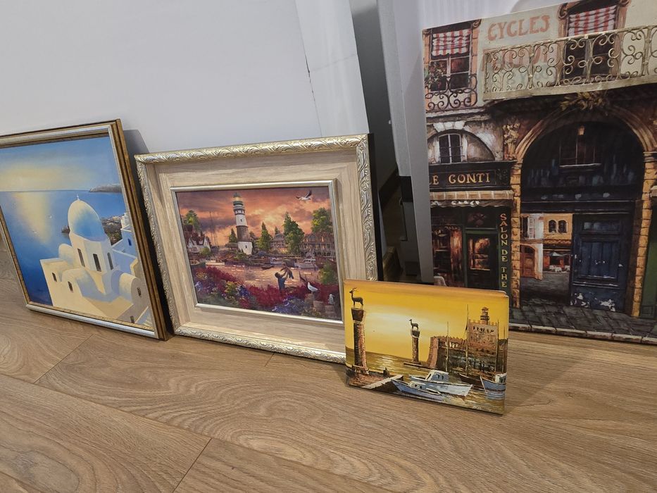 Tablouri Canvas pictate manual din Italia,  Grecia, ideale pt pensiuni