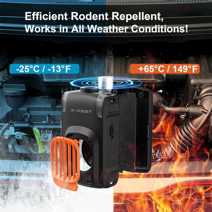 Ултразвуков уред против гризачи за кола (Под капака) - 12V и USB