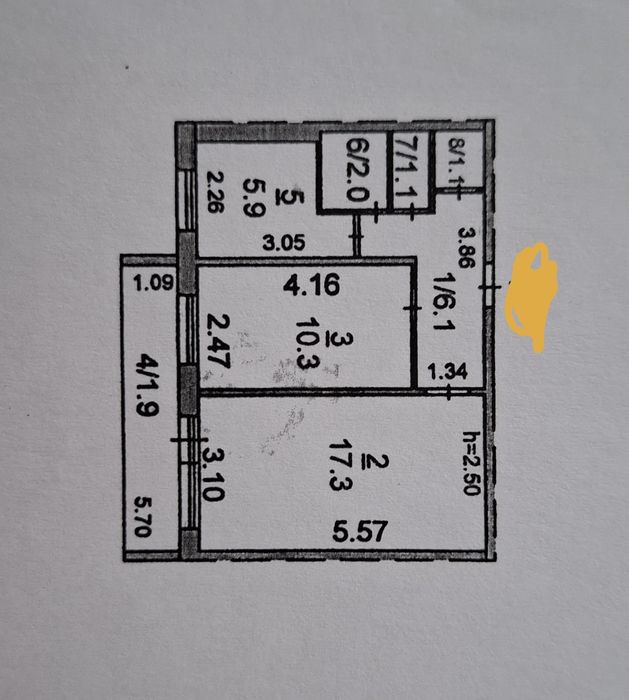 Продаётся 2-х комнатная квартира