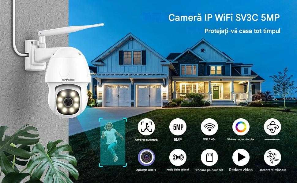Cameră de supraveghere video IP  SV3C C11 WiFi 5MP PTZ