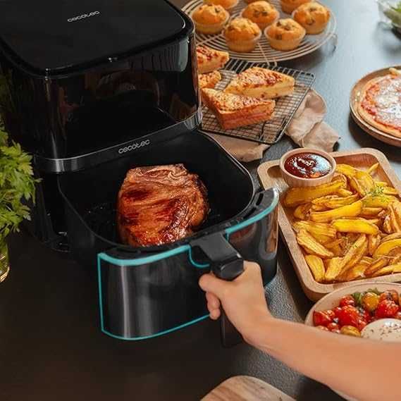 Cecotec 5,5L Air Fryer Cecofry Full InoxBlack 5500 Pro, 1700 W