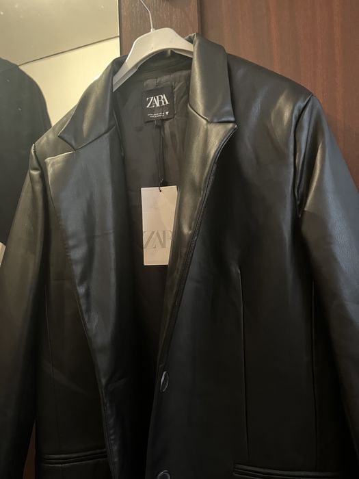 Sacou imitatie piele Zara, Nou, M