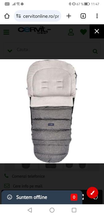 Husa carucior, sanie / Sac de iarna iGrow Plush Womar Zaffiro