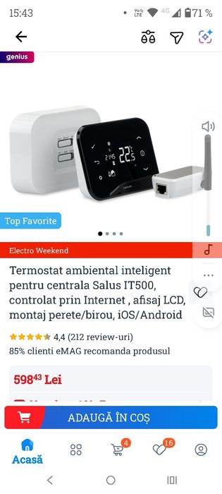 Trmostat inteligent wifi Salus It500