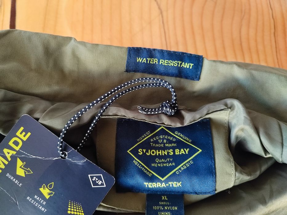 Ново оригинално  яке St John's Bay  Водоустойчива ветровка Хл Зелено