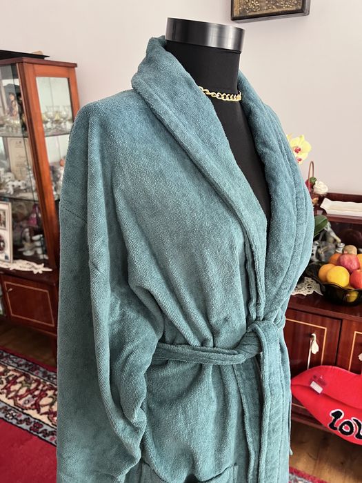 Halat de baie gros marime L/XL verde turcoaz