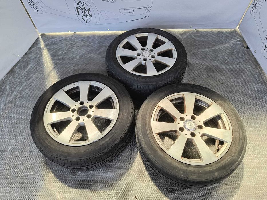 Set 3 Jante Aliaj R16 5x112 Mercedes-Benz C-Class (W204) / Model 7 Spițe / Cod OEM A2044011102 (12A)