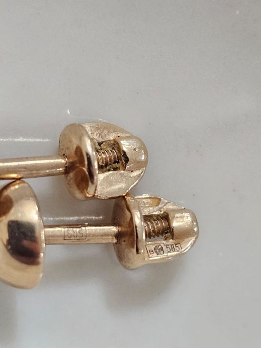 585 серьги гвоздики