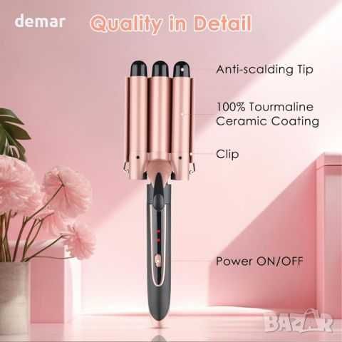 Преса за вафли вафлички с 3 керамични цеви, 25mm