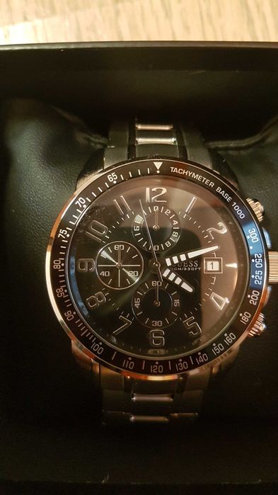 Нов мъжки часовник Guess Chronograph Quartz Stainless Steel U15072G1