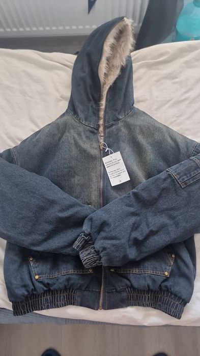 Jacheta denim basic albastru