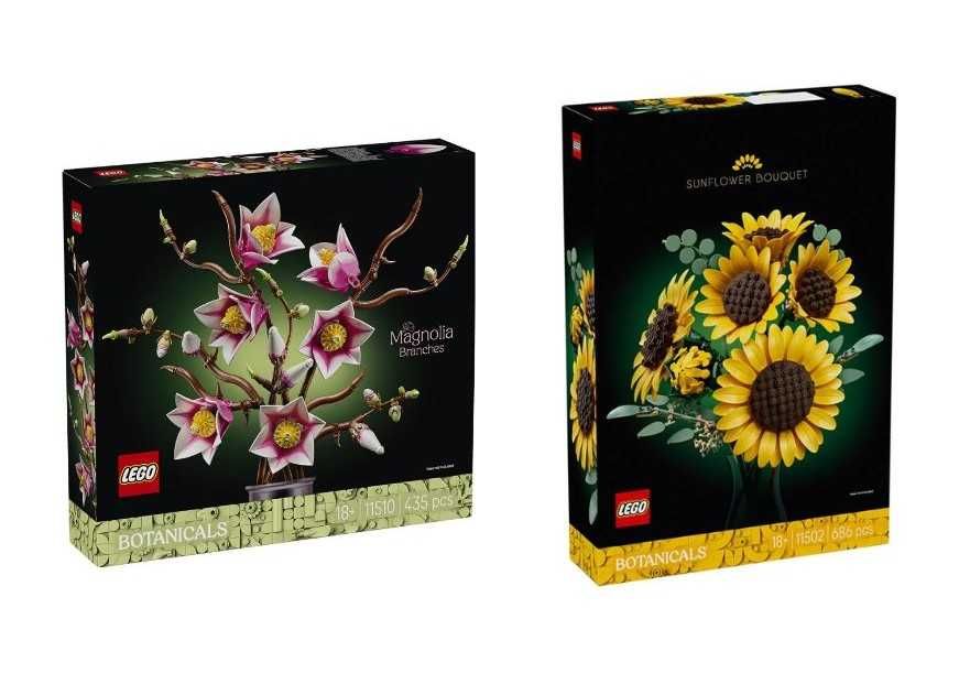 Lego Iconic 11502 - Sunflower Bouquet, 11510 - Magnolia Branches