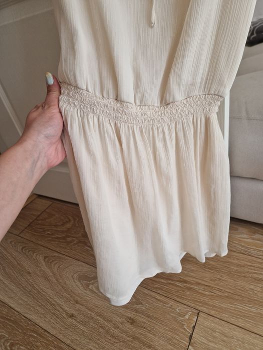 Zara рокли рязана дантела сатен шифон