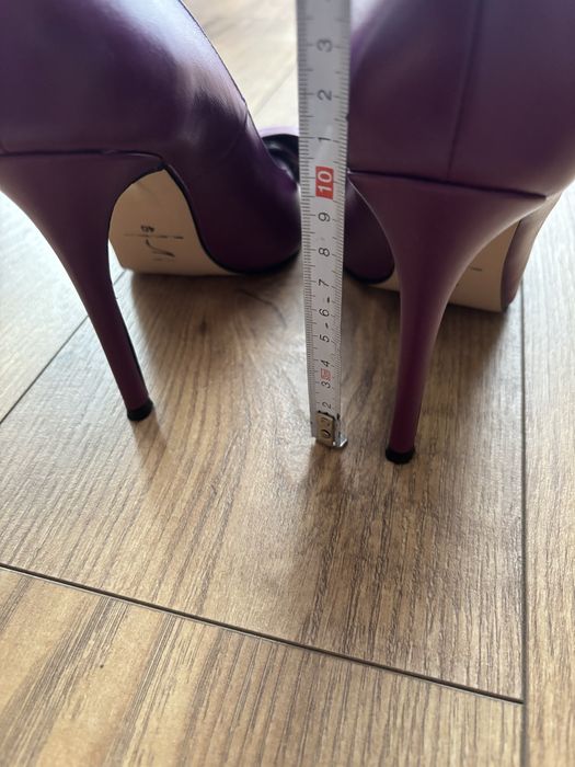 Pantofi 40 Stiletto din piele cu funda