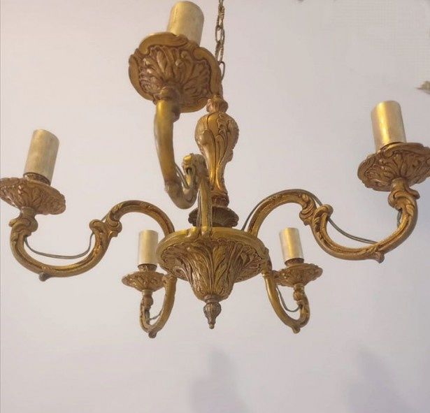 Candelabru din bronz masiv in stilul francez Empire cu 5 brate piesa c