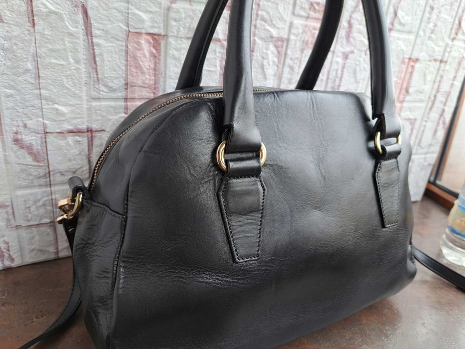 дамска чанта,черна Roberto Botticelli италианска чанта-естествена кожа