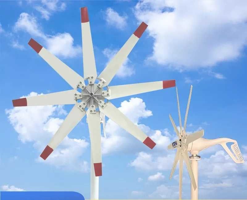 НОВ ветрогенератор 24v 1000w 8 витла вятърна турбина перка  солар