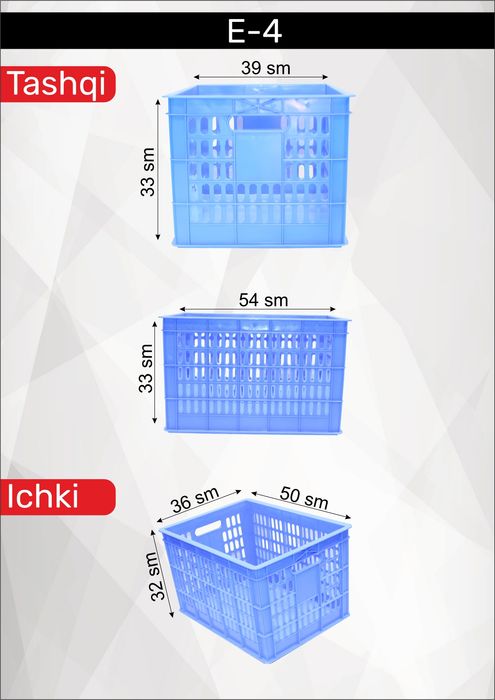 Yashik xar xil razmerda