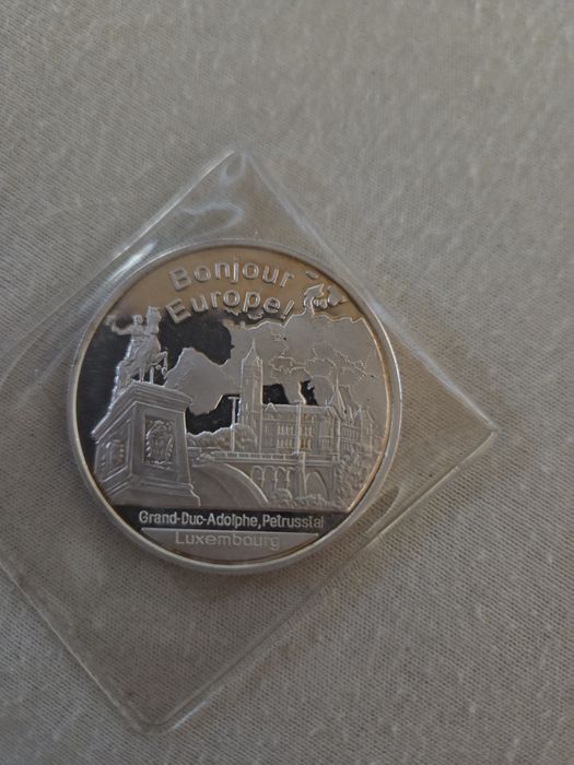 Medalie Argint Pur Luxemburg Grand Duc Adolphe 1 Uncie Ag 999