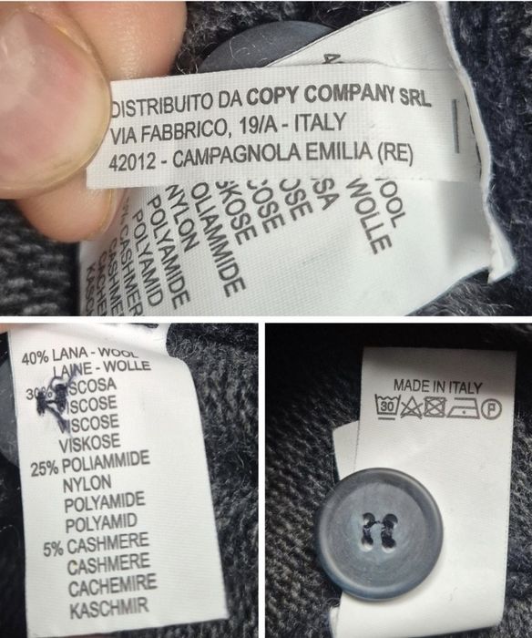 Cardigan Angelico de lux, Lână, Cașmir 5%, Made in Italy, Bărbați - XL