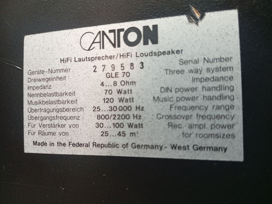 3-лентови тонколони CANTON GLE-70
